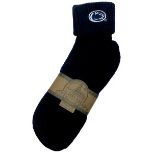navy adult triple roll socks with stitched Penn State Athletic Logo